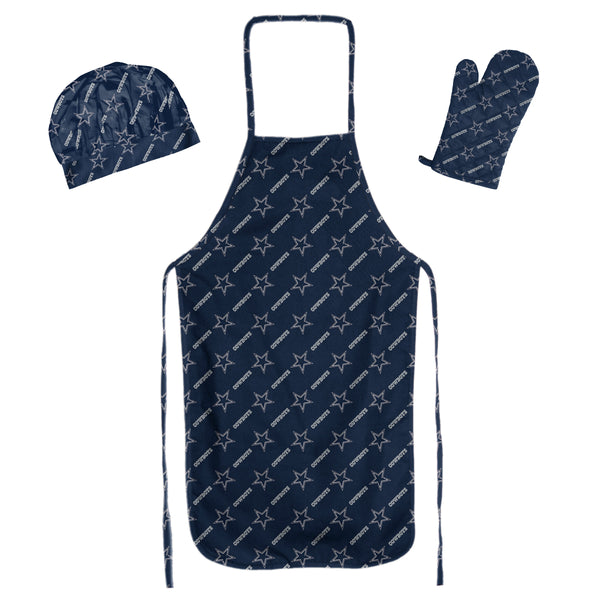 NFL Dallas Cowboys 3 Piece Set Apron Mitt and Hat