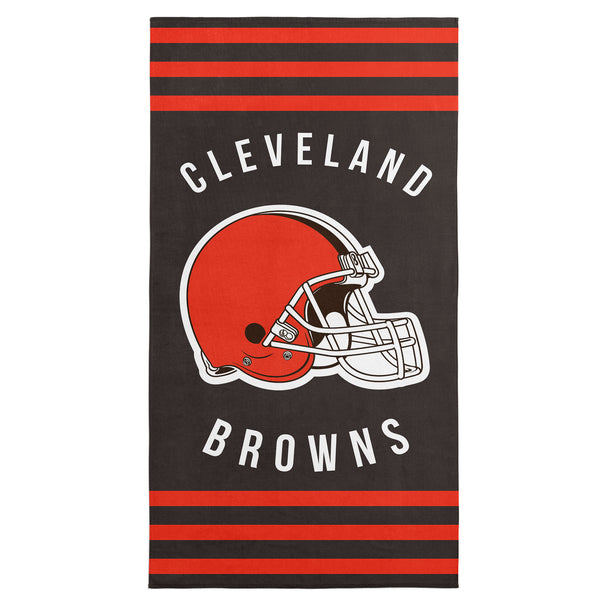Cleveland Browns NFL Stripes Beach Towel 30 x 60 inches
