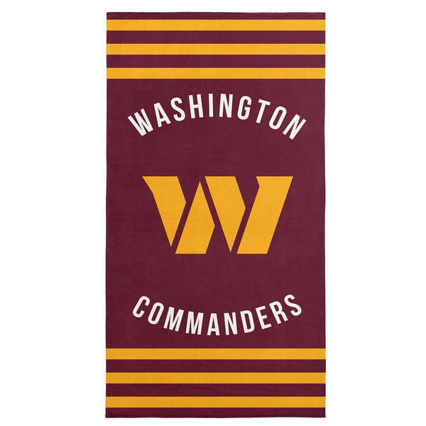 Washington Commanders NFL Stripes Beach Towel 30 x 60 inches