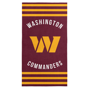Washington Commanders NFL Stripes Beach Towel 30 x 60 inches