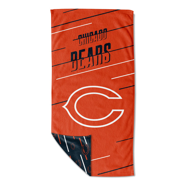 NFL Chicago Bears Splitter Beach Towel and Mesh Bag Set 36 x 72 Inches