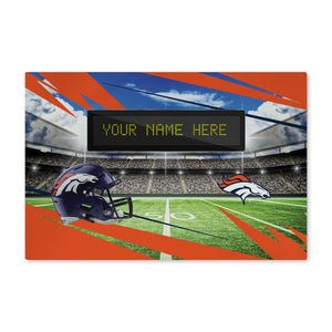 NFL Denver Broncos Scoreboard Personalized Washable Rug 20x32 Inches