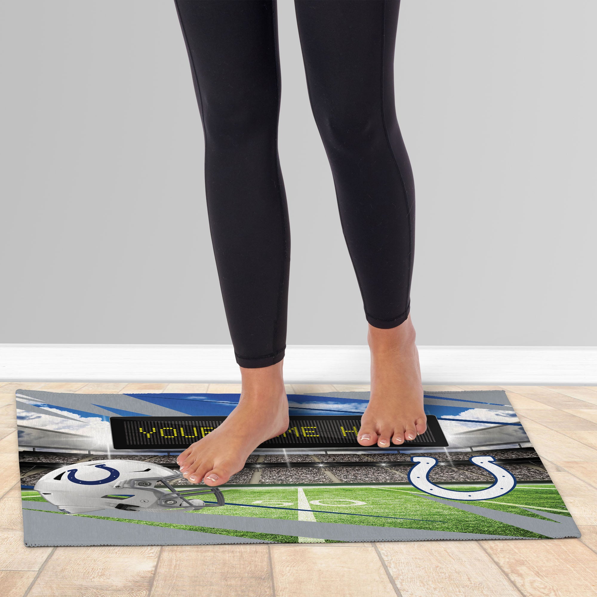 NFL Indianapolis Colts Scoreboard Personalized Washable Rug 20x32 Inches