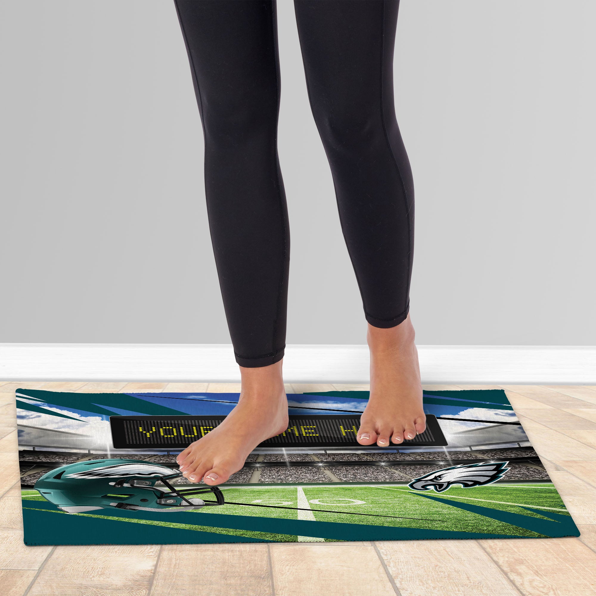 NFL Philadelphia Eagles Scoreboard Personalized Washable Rug 20x32 Inches