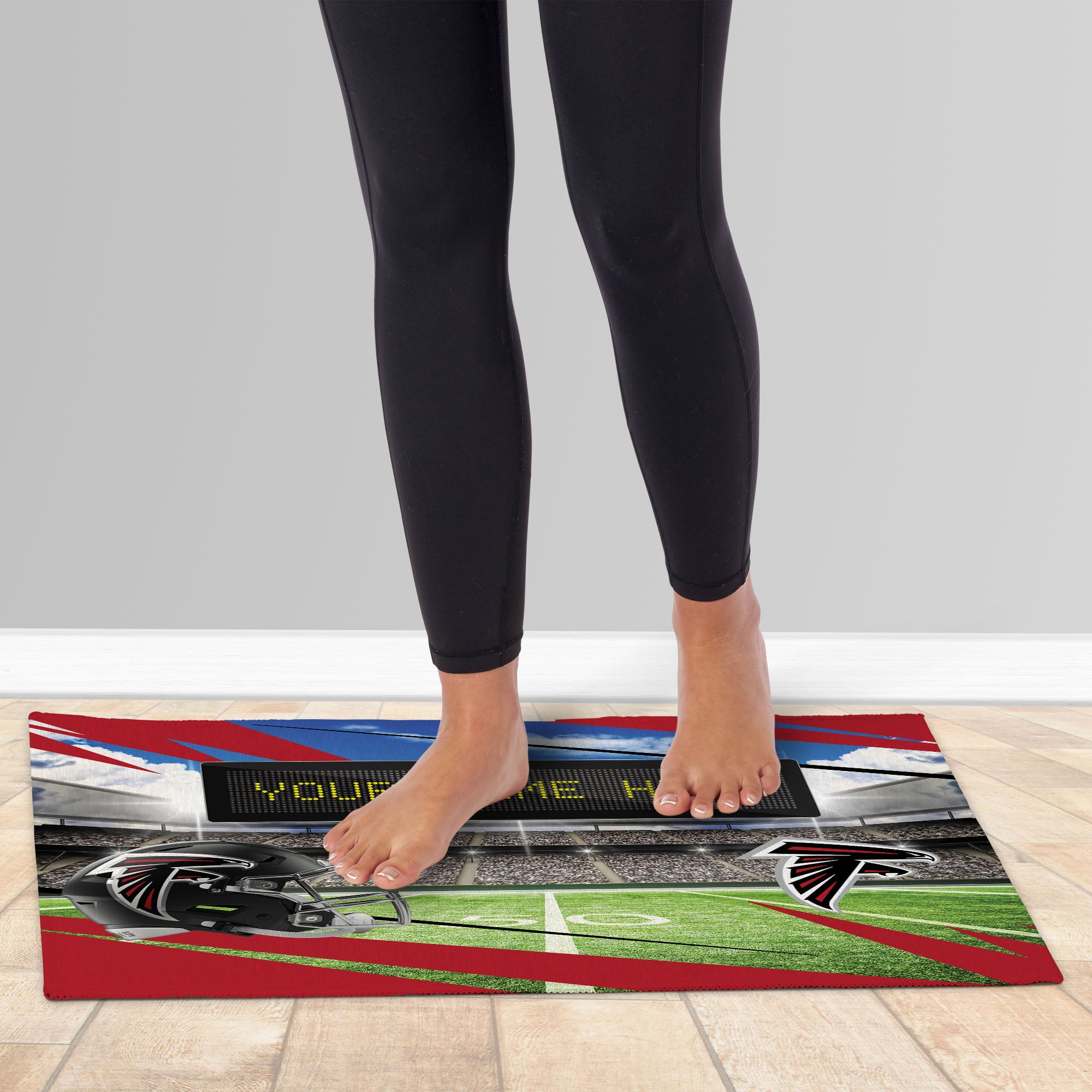 NFL Atlanta Falcons Scoreboard Personalized Washable Rug 20x32 Inches