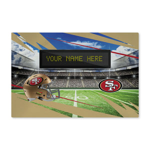 NFL San Francisco 49ers Scoreboard Personalized Washable Rug 20x32 Inches