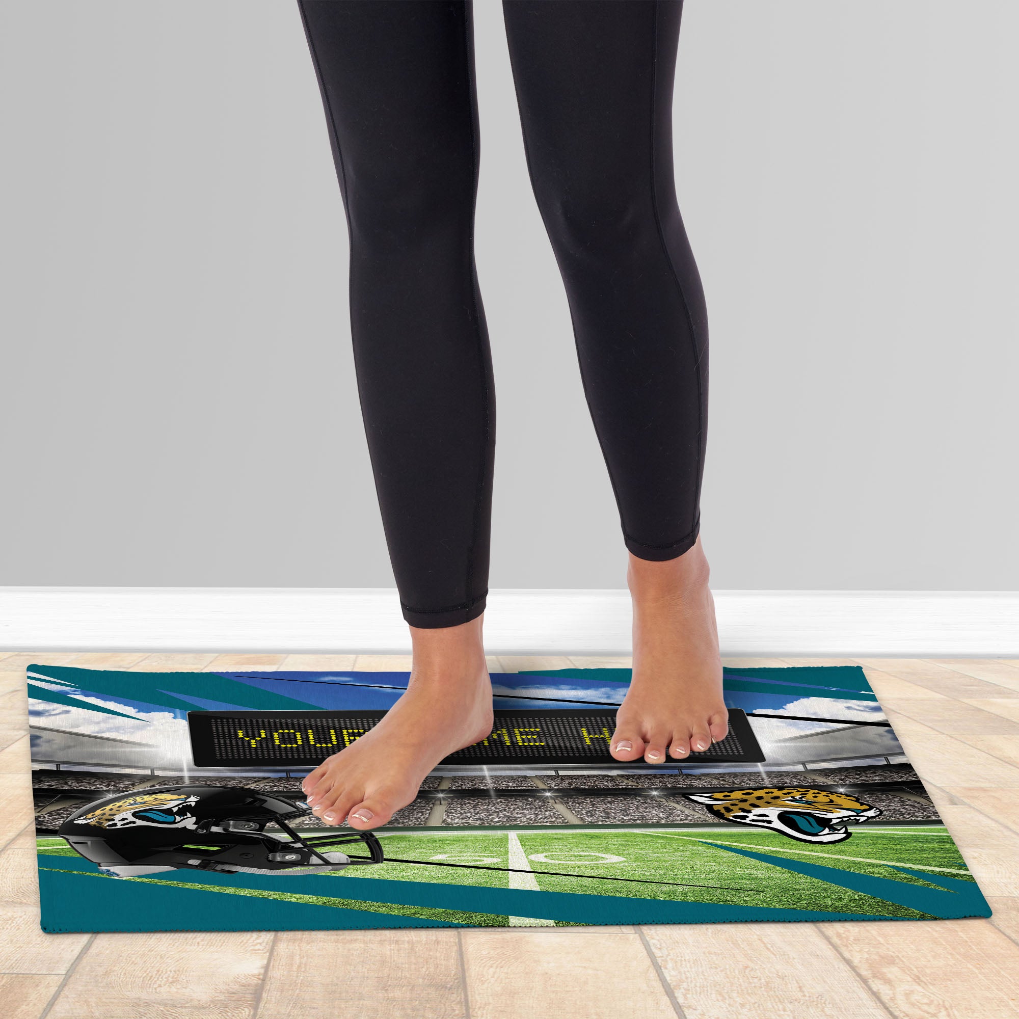 NFL Jacksonville Jaguars Scoreboard Personalized Washable Rug 20x32 Inches