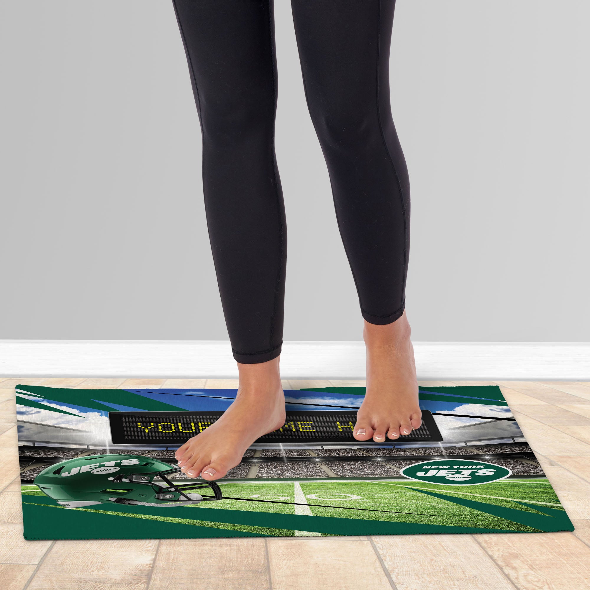 NFL New York Jets Scoreboard Personalized Washable Rug 20x32 Inches