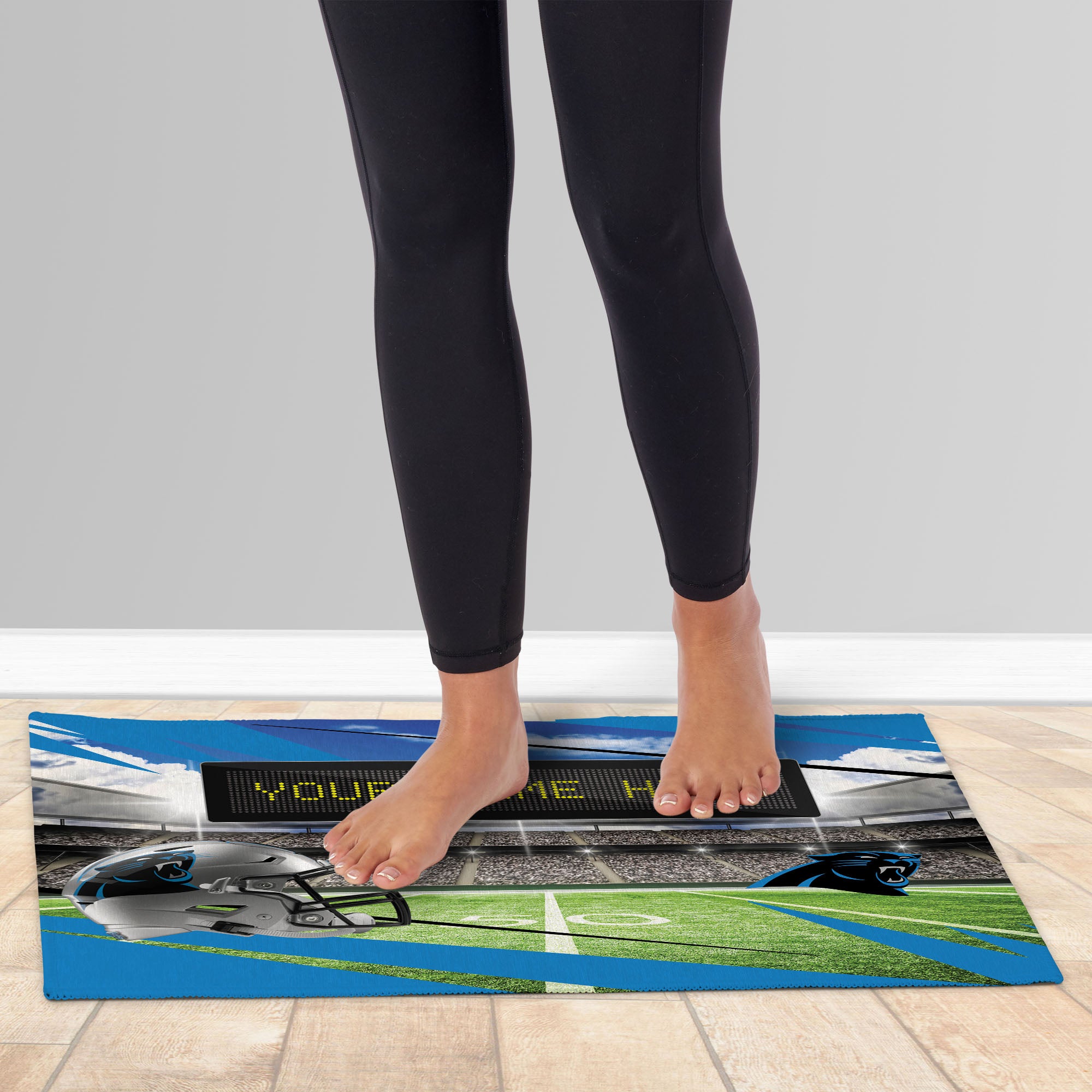 NFL Carolina Panthers Scoreboard Personalized Washable Rug 20x32 Inches