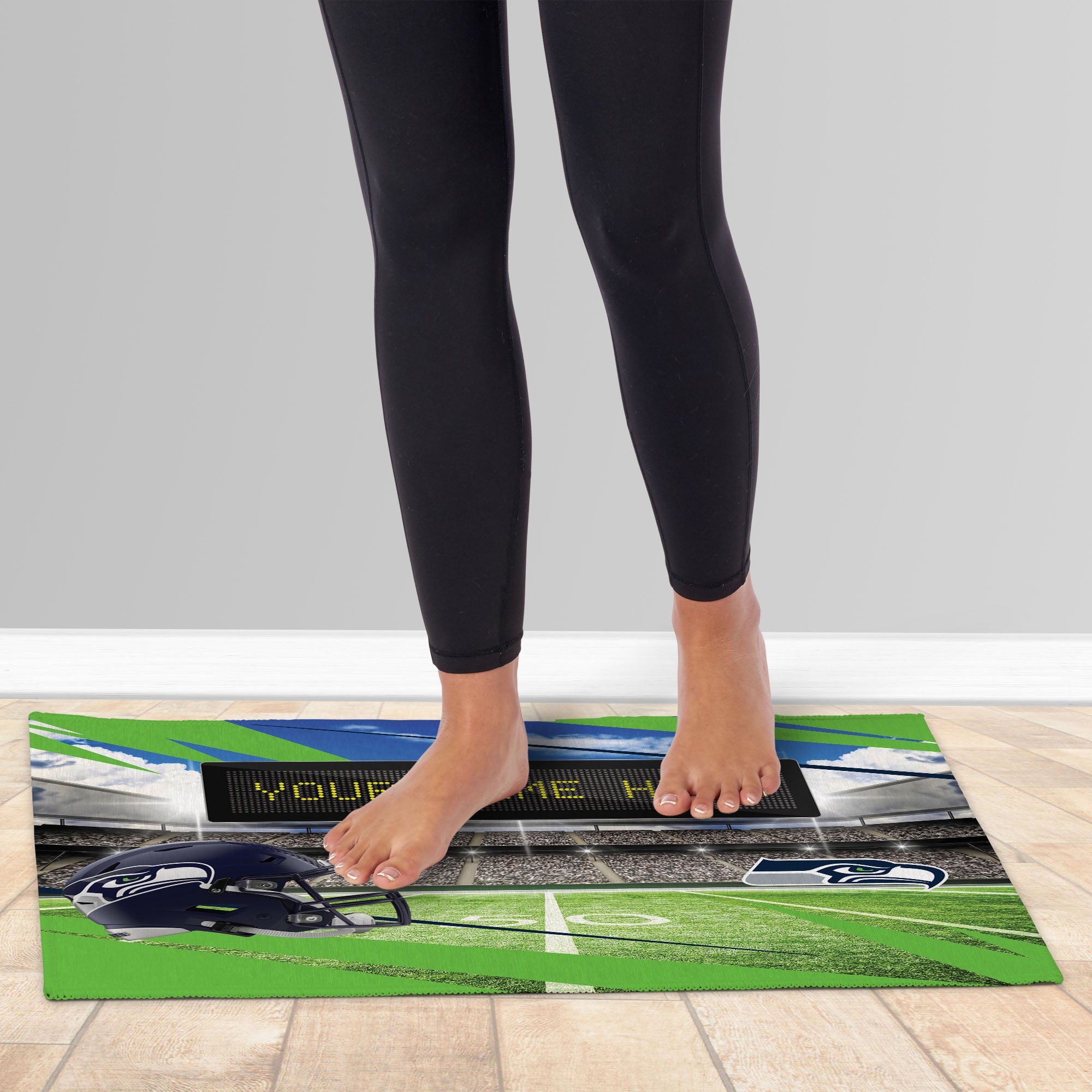 NFL Seattle Seahawks Scoreboard Personalized Washable Rug 20x32 Inches