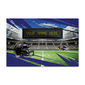 NFL Baltimore Ravens Scoreboard Personalized Washable Rug 20x32 Inches