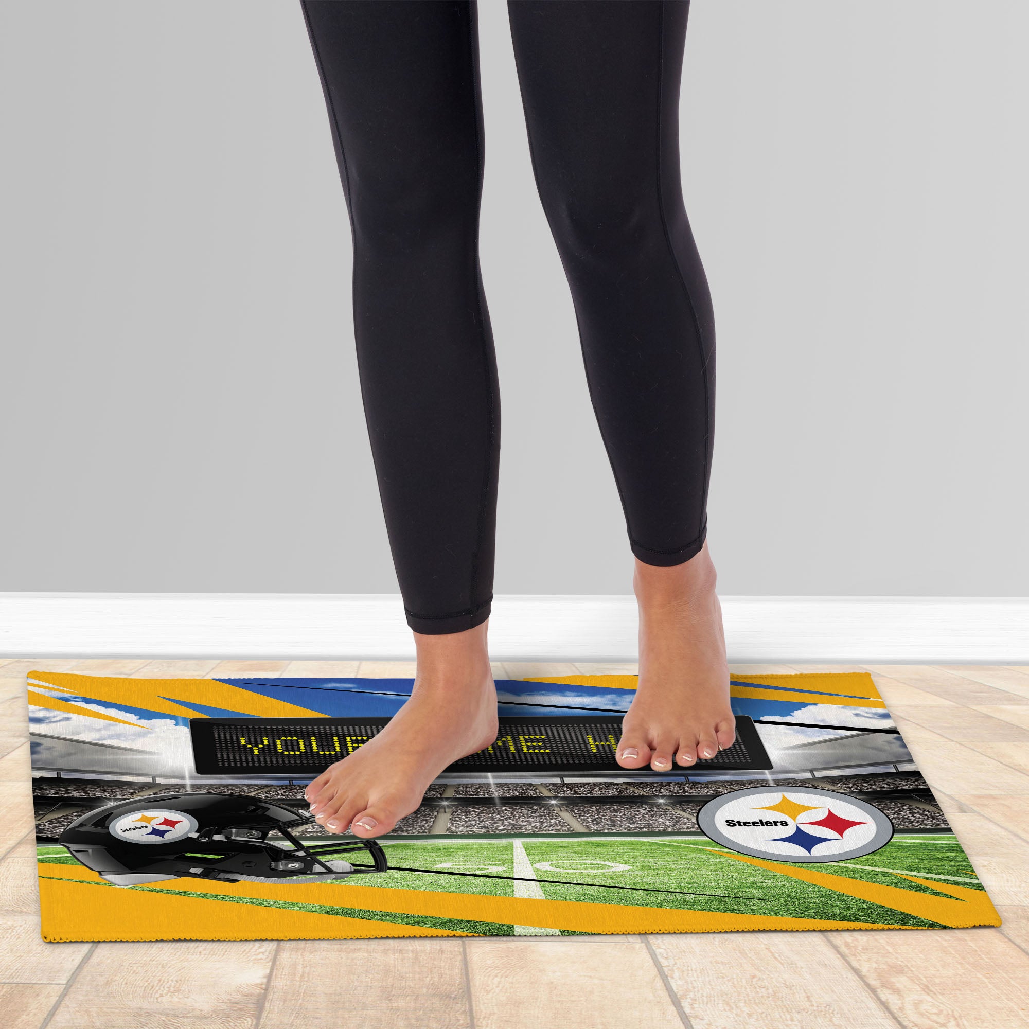 NFL Pittsburgh Steelers Scoreboard Personalized Washable Rug 20x32 Inches