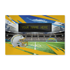 NFL Los Angeles Chargers Scoreboard Personalized Washable Rug 20x32 Inches