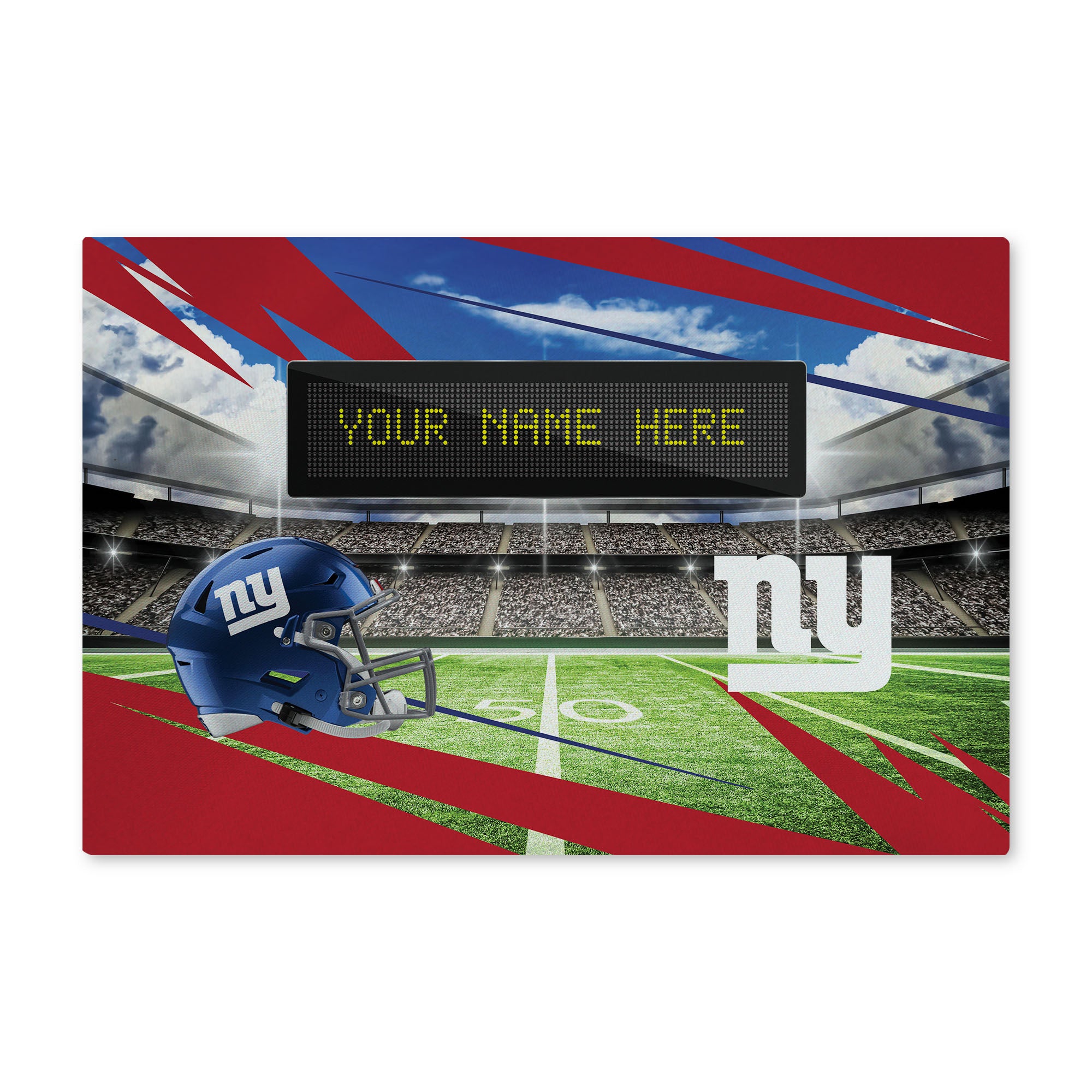 NFL New York Giants Scoreboard Personalized Washable Rug 20x32 Inches