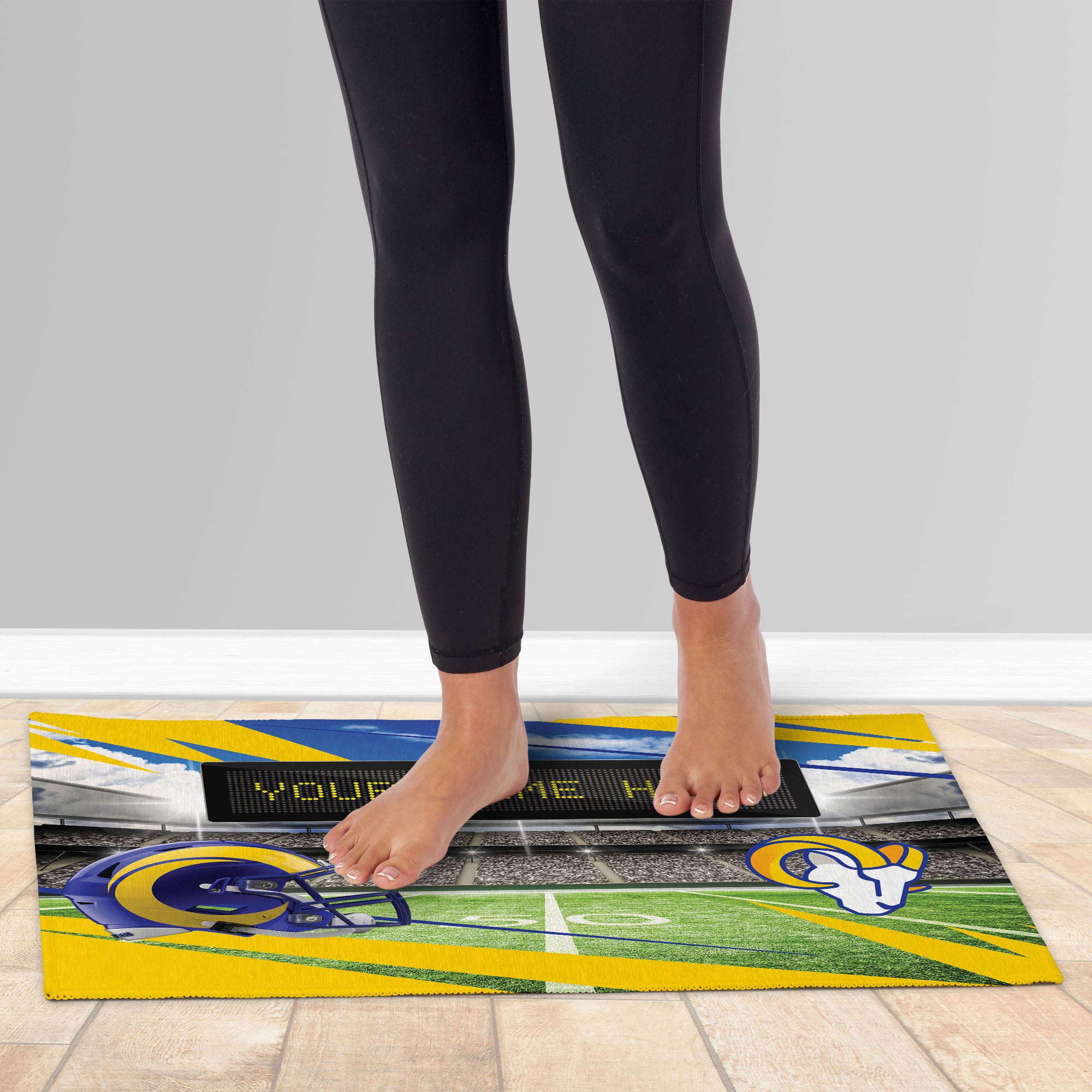 NFL Los Angeles Rams Scoreboard Personalized Washable Rug 20x32 Inches