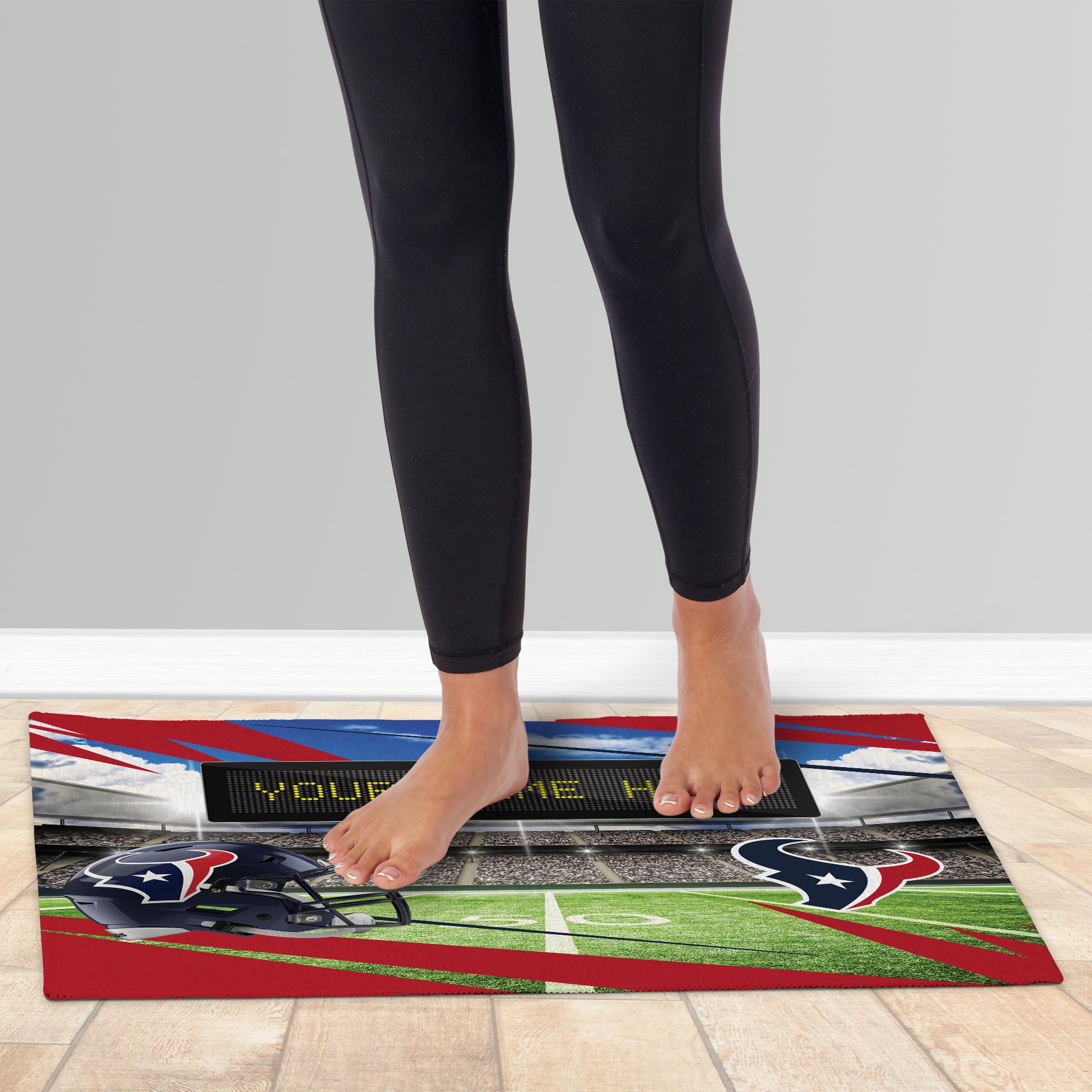 NFL Houston Texans Scoreboard Personalized Washable Rug 20x32 Inches