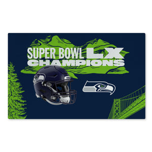 NFL Super Bowl 2026 Seattle Seahawks Champs Baker Washable Rug 20x32 inches