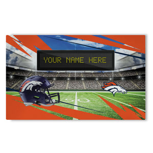 NFL Denver Broncos Scoreboard Personalized Washable Rug 32x62 Inches