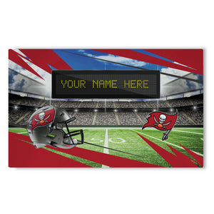 NFL Tampa Bay Buccaneers Scoreboard Personalized Washable Rug 32x62 Inches