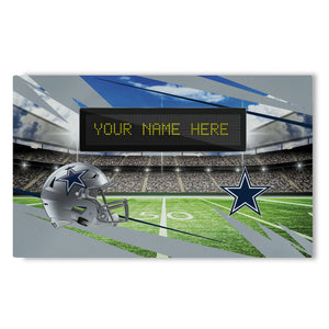 NFL Dallas Cowboys Scoreboard Personalized Washable Rug 32x62 Inches