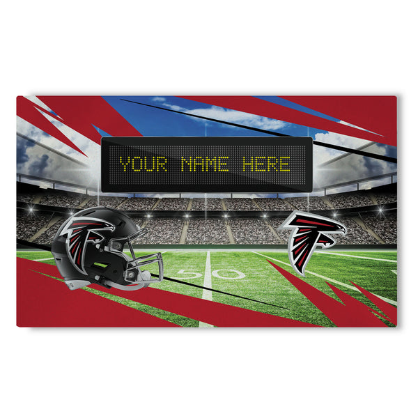NFL Atlanta Falcons Scoreboard Personalized Washable Rug 32x62 Inches