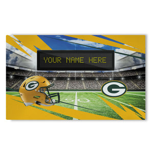 NFL Green Bay Packers Scoreboard Personalized Washable Rug 32x62 Inches