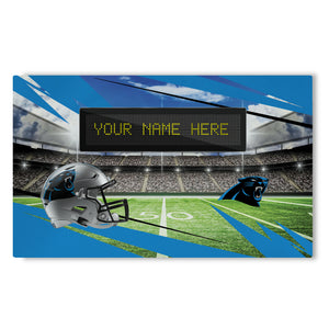 NFL Carolina Panthers Scoreboard Personalized Washable Rug 32x62 Inches