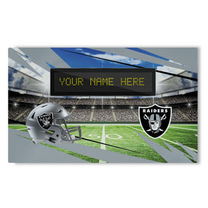 NFL Las Vegas Raiders Scoreboard Personalized Washable Rug 32x62 Inches