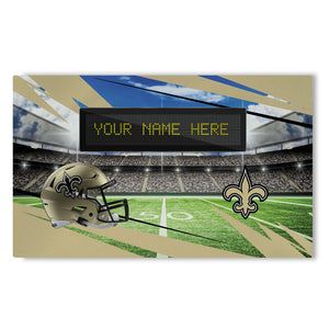 NFL New Orleans Saints Scoreboard Personalized Washable Rug 32x62 Inches