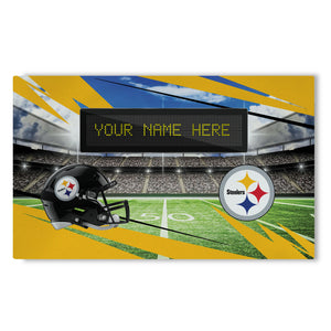 NFL Pittsburgh Steelers Scoreboard Personalized Washable Rug 32x62 Inches