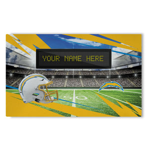 NFL Los Angeles Chargers Scoreboard Personalized Washable Rug 32x62 Inches