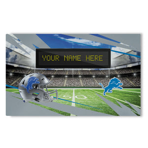 NFL Detroit Lions Scoreboard Personalized Washable Rug 32x62 Inches