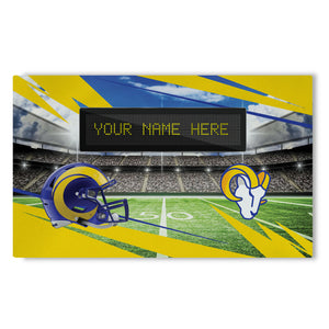 NFL Los Angeles Rams Scoreboard Personalized Washable Rug 32x62 Inches