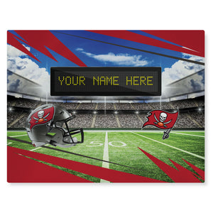 NFL Tampa Bay Buccaneers Scoreboard Personalized Washable Rug 62x84 Inches