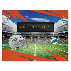 NFL Miami Dolphins Scoreboard Personalized Washable Rug 62x84 Inches