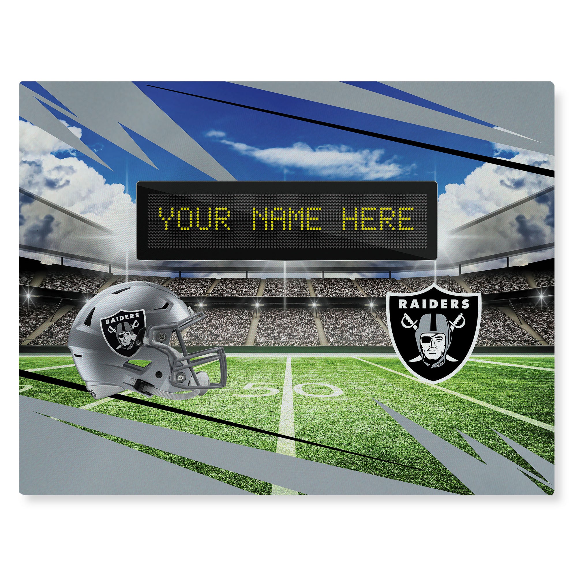 NFL Las Vegas Raiders Scoreboard Personalized Washable Rug 62x84 Inches