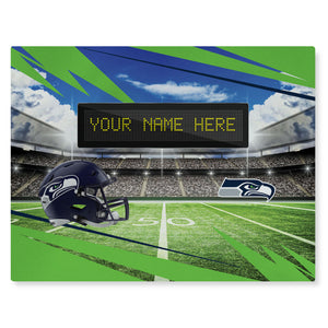 NFL Seattle Seahawks Scoreboard Personalized Washable Rug 62x84 Inches