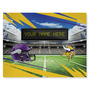 NFL Minnesota Vikings Scoreboard Personalized Washable Rug 62x84 Inches