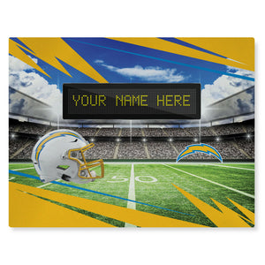 NFL Los Angeles Chargers Scoreboard Personalized Washable Rug 62x84 Inches