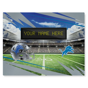 NFL Detroit Lions Scoreboard Personalized Washable Rug 62x84 Inches