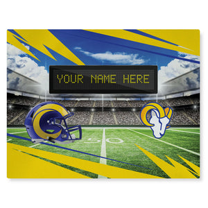 NFL Los Angeles Rams Scoreboard Personalized Washable Rug 62x84 Inches