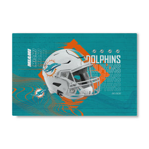 Miami Dolphins NFL Wavelength Washable Rug 20X32 Inches