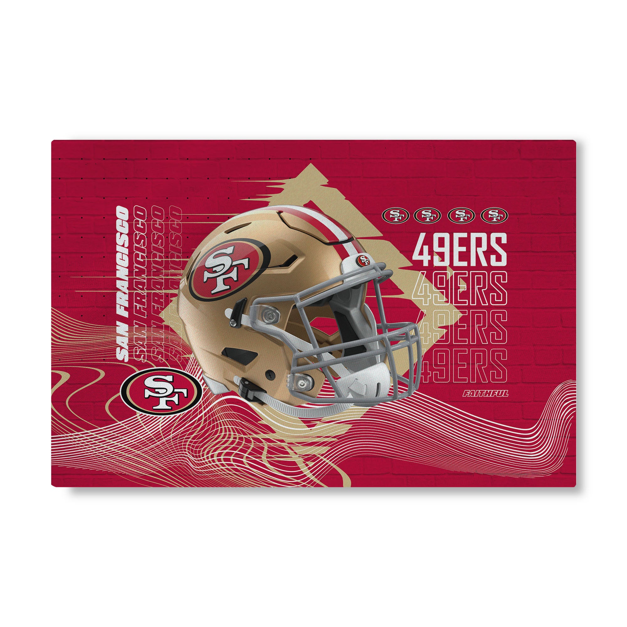 San Francisco 49ers NFL Wavelength Washable Rug 20X32 Inches