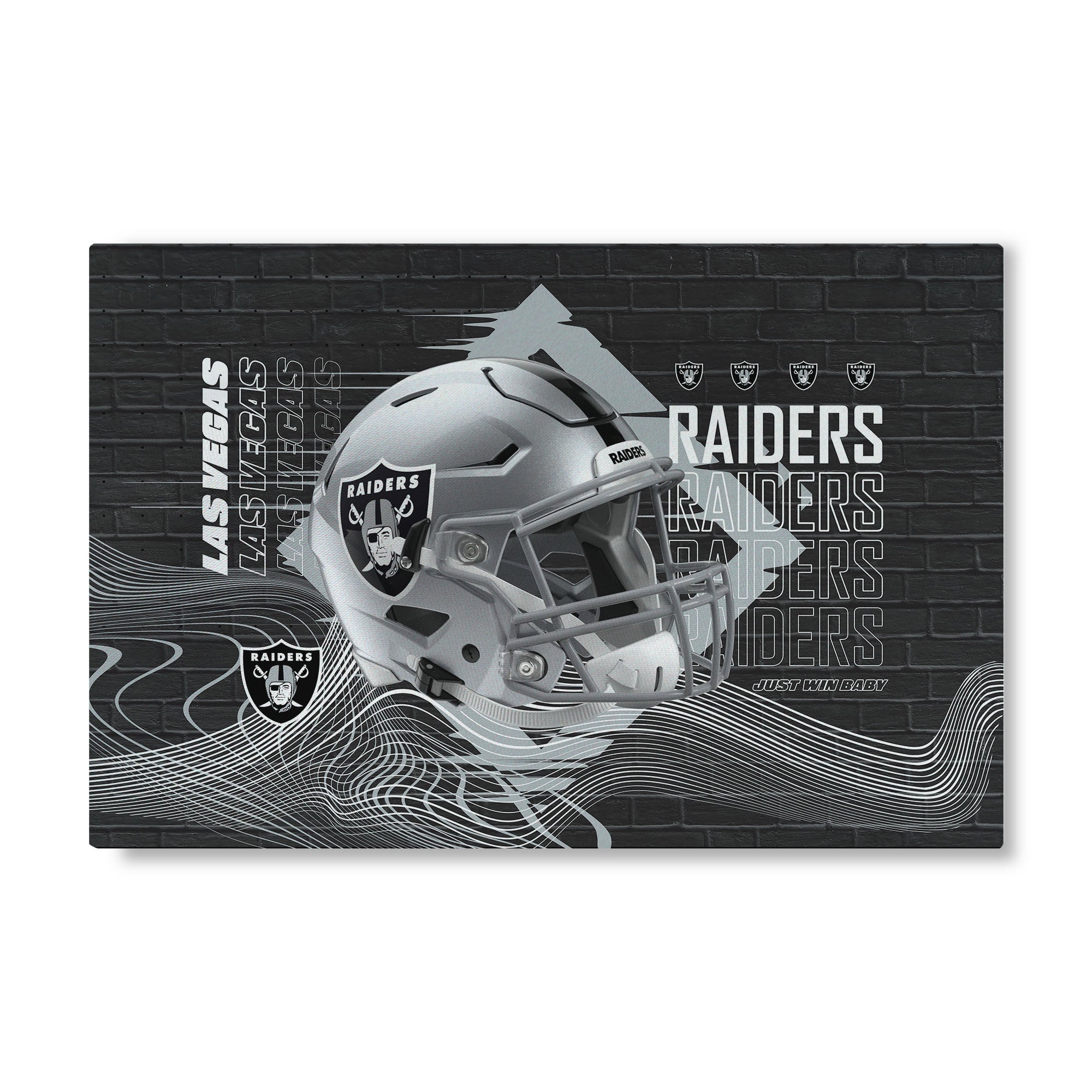 Las Vegas Raiders NFL Wavelength Washable Rug 20X32 Inches