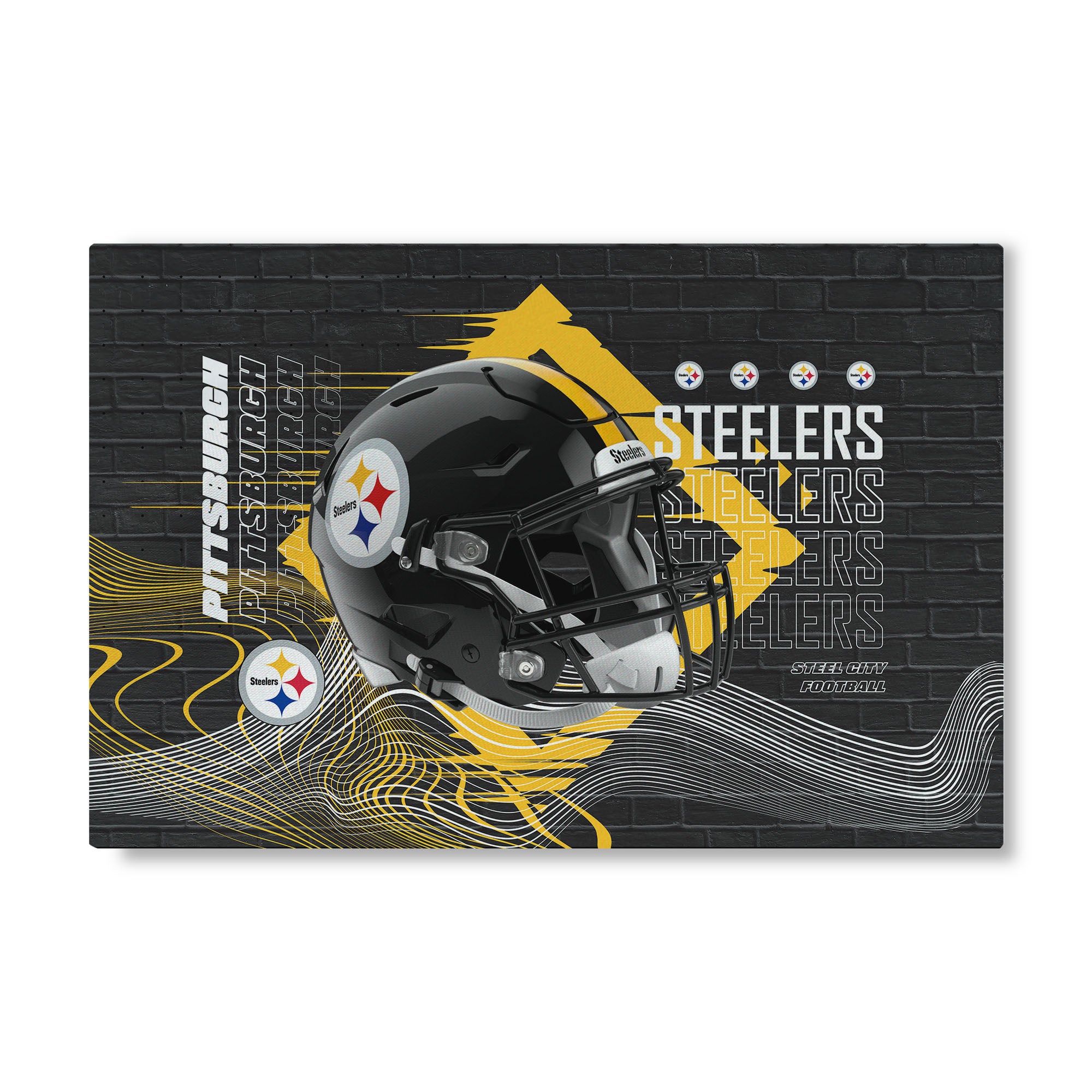 Pittsburgh Steelers NFL Wavelength Washable Rug 20X32 Inches