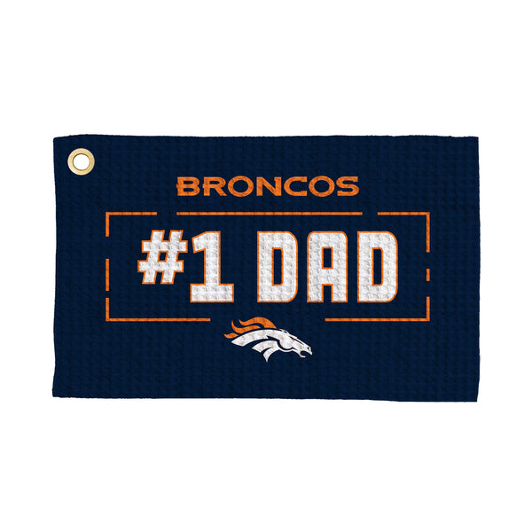 Denver Broncos #1 Dad Waffle Golf Towel