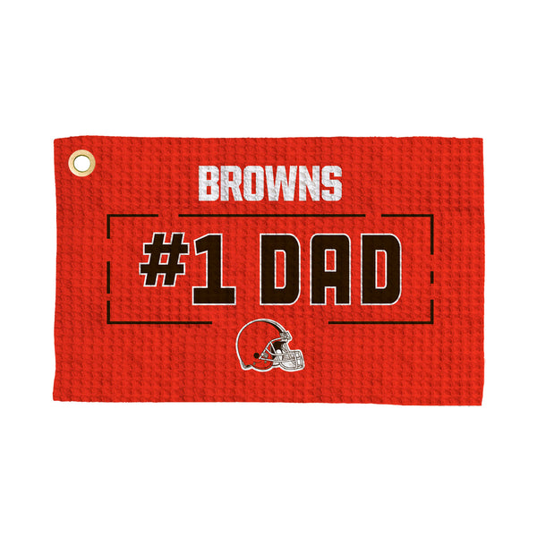Cleveland Browns #1 Dad Waffle Golf Towel