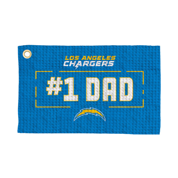 Los Angeles Chargers #1 Dad Waffle Golf Towel