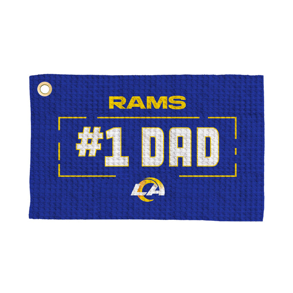 Los Angeles Rams #1 Dad Waffle Golf Towel