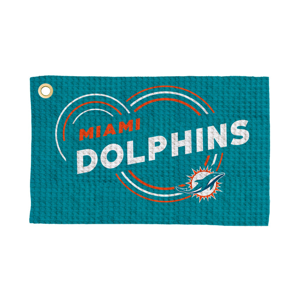 Miami Dolphins NFL Droplets Waffle Fan Towel 16x25 inches